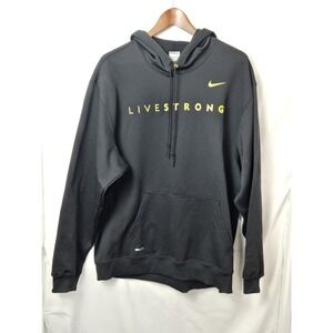 Nike Livestrong Men's Pullover Hoodie Sweatshirt Black sz XL